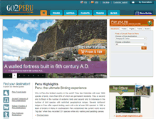 Tablet Screenshot of go2peru.com